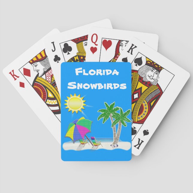 Large Print Playing Cards for Florida Snowbirds (Back)