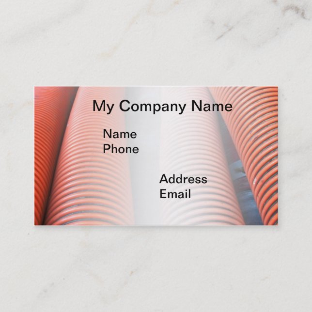 Large PVC Pipes for Drainage and Sewage Business Card (Front)