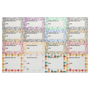 Large Quilt Labels - Paisley and Gingham Fabric