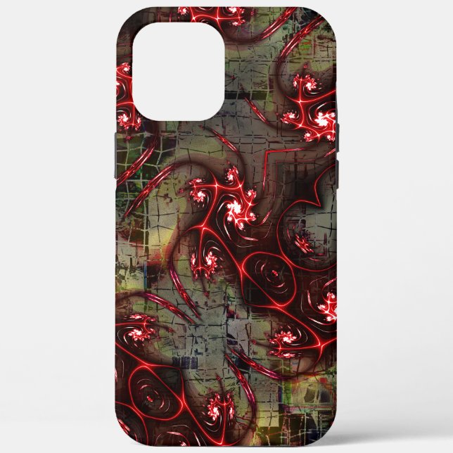 Large rapport of strange fractal over aged image  Case-Mate iPhone case (Back)
