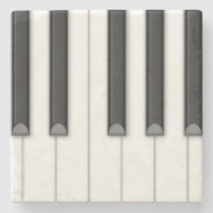 Large Realistic Piano Keys Customisable Music Stone Coaster