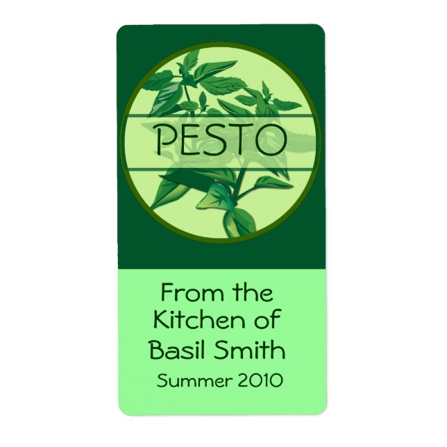 Large Rectangular PESTO Label (Front)