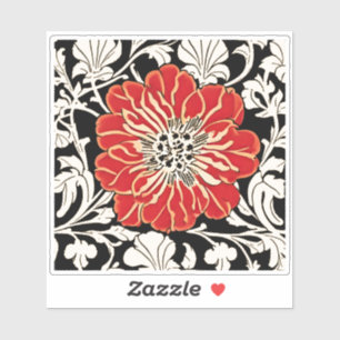 Large Red Art Nouveau Flower