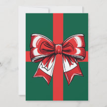 Large Red Bow Green Christmas Decor Holiday Bright