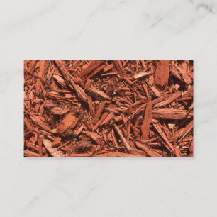 Large red cedar mulch pattern landscape contractor business card
