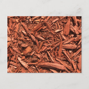 Large red cedar mulch pattern landscape contractor postcard