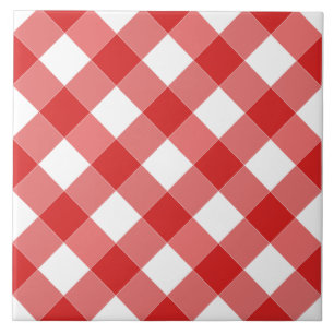 Large Red Chequered Tile