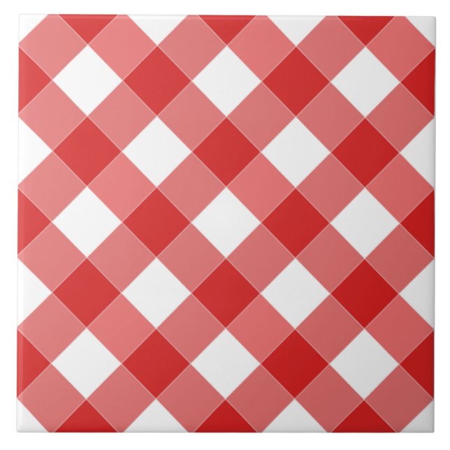 Large Red Chequered Tile (Front)