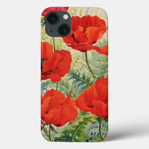 Large Red Poppies iPhone 13 Case