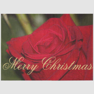 Large Red Rose Christmas Tissue Paper