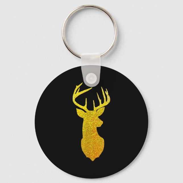 Large Reindeer Antlers - Merry Christmas  Key Ring (Front)