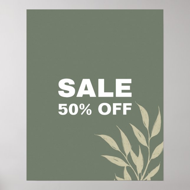 Large Retail Sale Sign, Editable Boutique Sale Poster (Front)