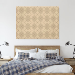Large Retro Argyle Wall Art