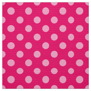 Large Retro Dots, Fuchsia and Pastel Pink Fabric