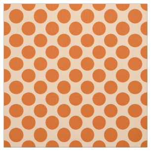 Large retro dots - mandarin and pale orange fabric