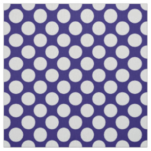 Large retro dots - navy and grey / grey fabric