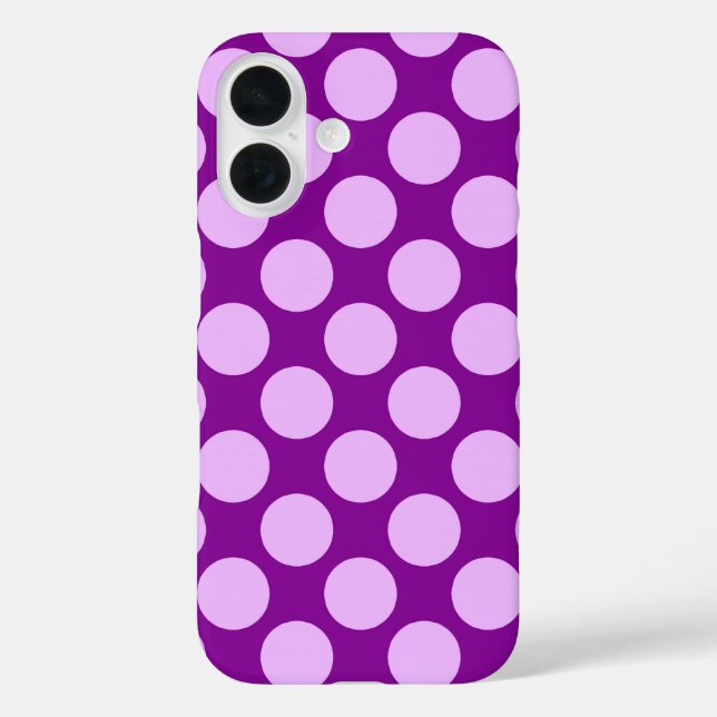Large retro dots - orchid and purple Case-Mate iPhone case (Back)