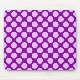 Large retro dots - orchid and purple mouse mat