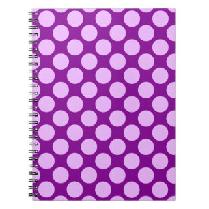 Large retro dots - orchid and purple notebook