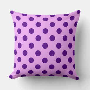 Large retro dots - purple and orchid cushion