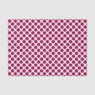 Large retro dots - shell pink and burgundy tissue paper