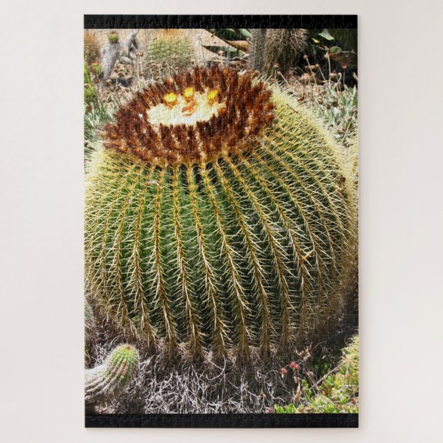 Large Round Prickly Cactus Jigsaw Puzzle (Vertical)