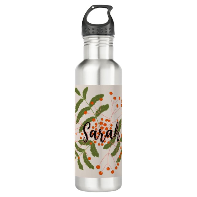 Large Rowan red berries 710 Ml Water Bottle (Front)