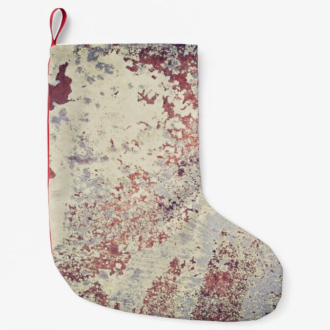 Large Rust backgrounds - perfect background abstra Small Christmas Stocking (Front)