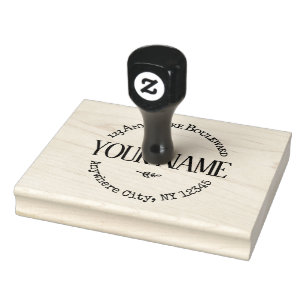 Large rustic custom rubber stamp