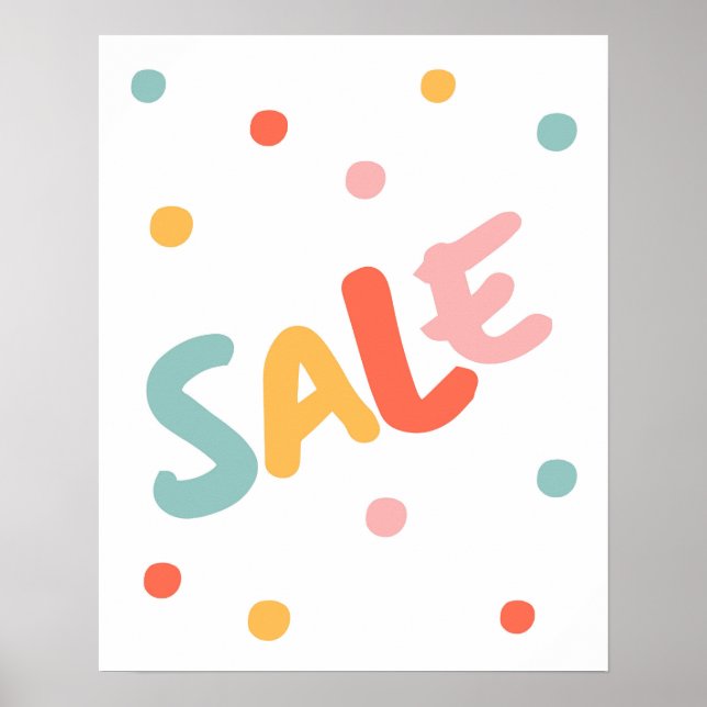 Large Sale Sign, Boutique Sale  Poster (Front)