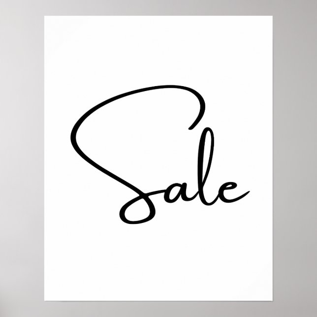 Large Sale Sign, Boutique Sale  Poster (Front)