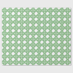 Large SALLY CANING IN 95ca92 GREEN Wrapping Paper