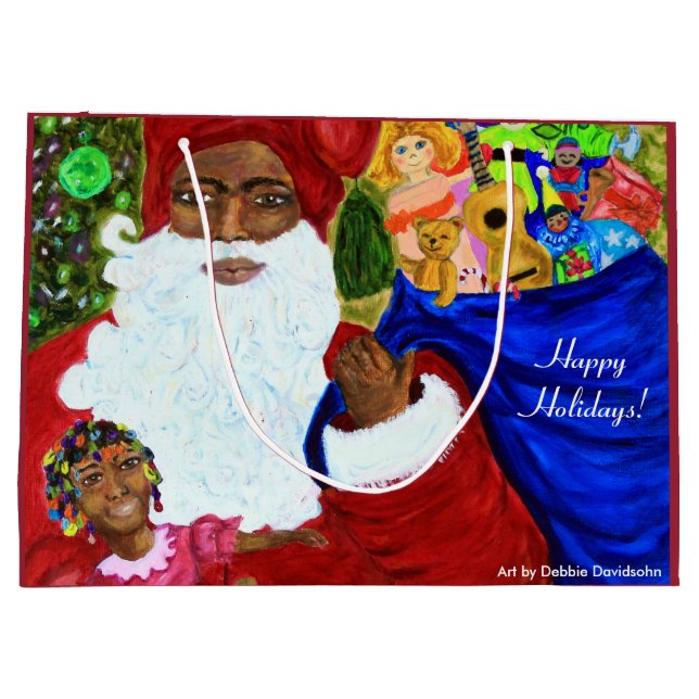 Large Santa Claus Gift Bags - Christmas Holidays (Back)