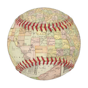 Large Scale County and Railroad Map Of Texas Baseball
