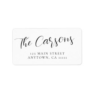 Large Script Modern Return Address Label