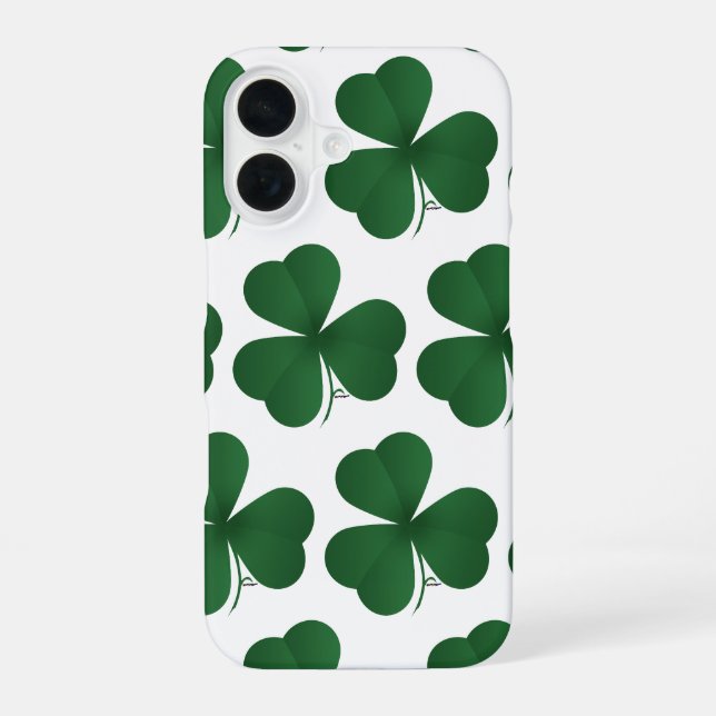 Large Shamrock iPhone 16 Case (Back)