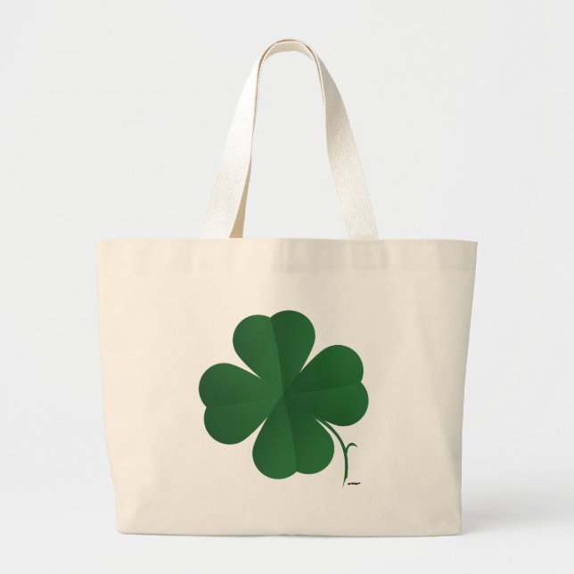 Large Shamrock Tote Bag (Front)