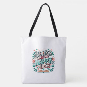 Large Shoulder Tote Bag for Book Lovers