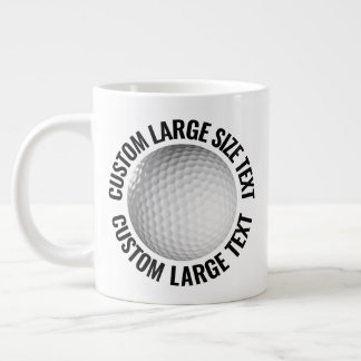 Large Size Personalised Text Giant Golf Mug 20oz