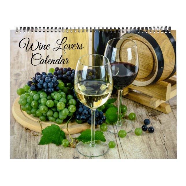 Large Size Wine Lovers Calendar (Cover)