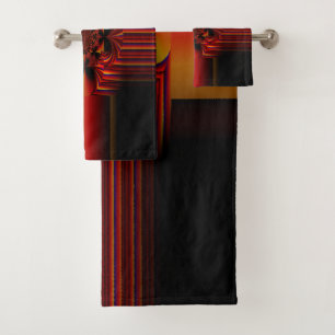 Large Small Stripes With Bow Bath Towel Set