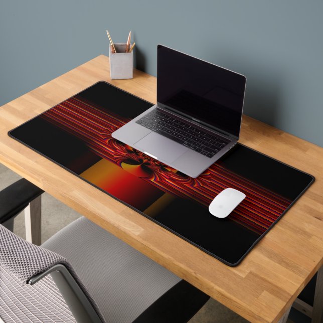 Large Small Stripes With Bow Desk Mat (Office 2)