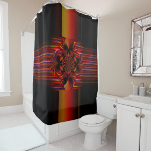 Large Small Stripes With Bow Shower Curtain