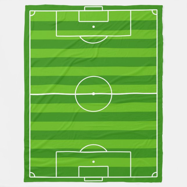Large Soccer Field / Football Pitch Fleece Blanket (Front)