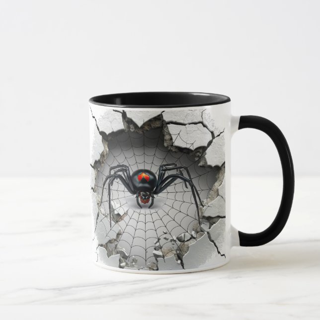 Large spider in a web mug (Right)