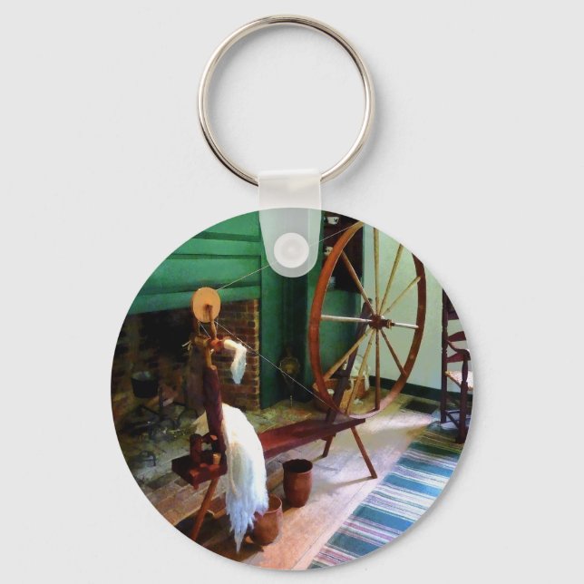Large Spinning Wheel Key Ring (Front)