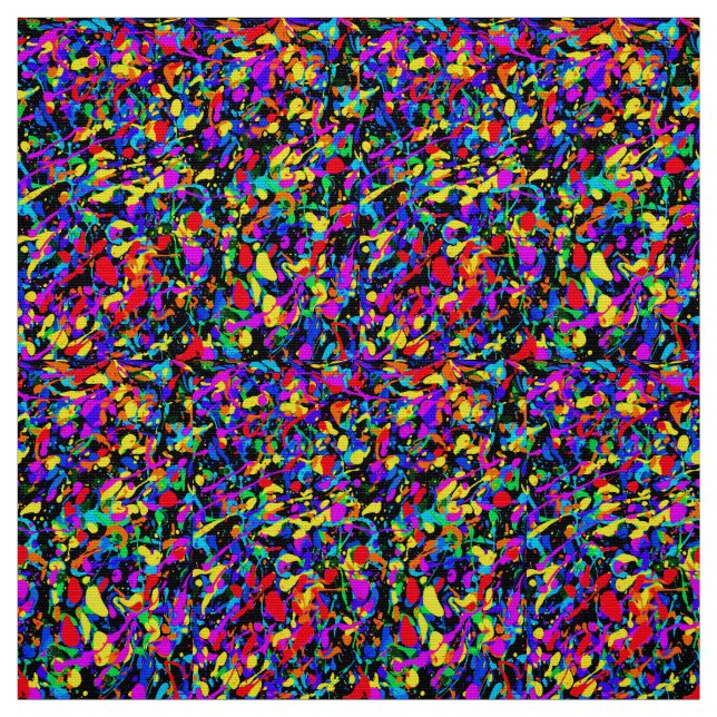 Large Splatter - Polyester Poplin Fabric (Swatch)