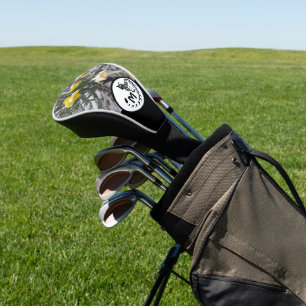 Large Spotted Genet Silhouette Monogram Photo Golf Head Cover