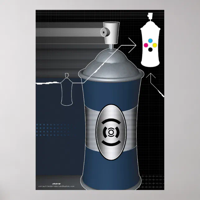 large spray can poster | Zazzle