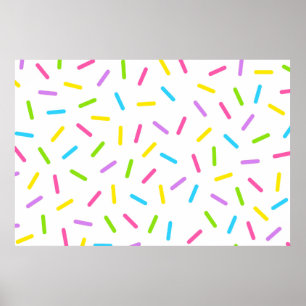 Large Sprinkles Party Backdrop Poster